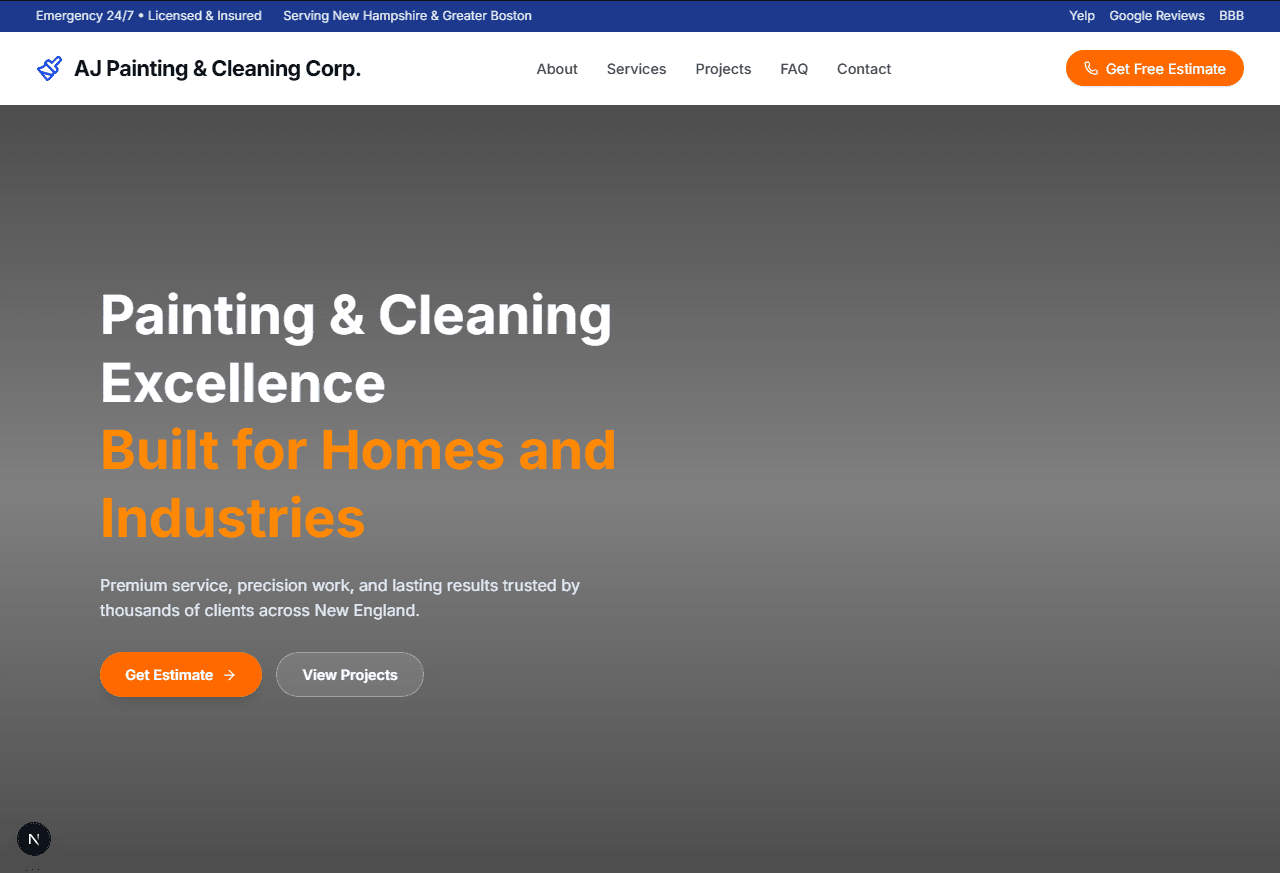 AJ Painting and Cleaning — Serviços Residenciais nos EUA